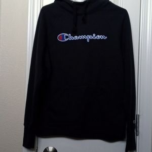 Mens Black Champion Hoodie Small